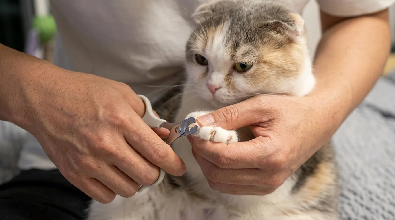 고양이 발톱 관리 사진