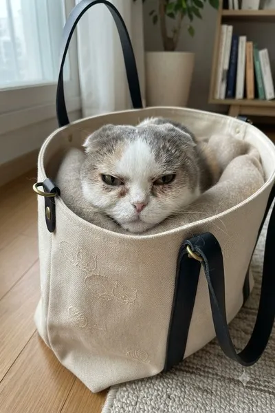 고양이 이동장 사진