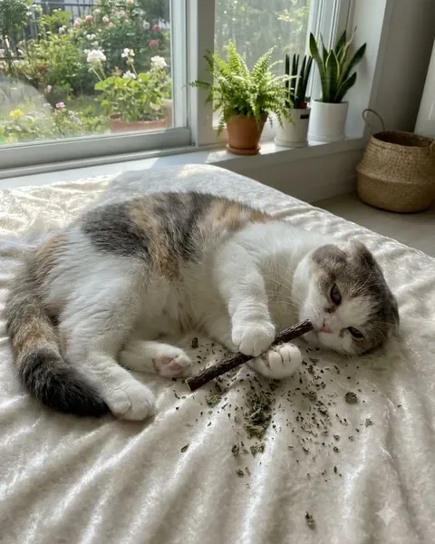 고양이 캣닢, 애쉬는 냄새만 맡고 지나갔습니다